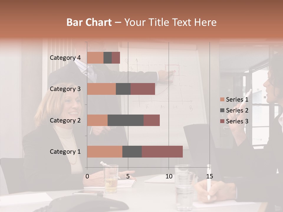 Business People In A Presentation PowerPoint Template