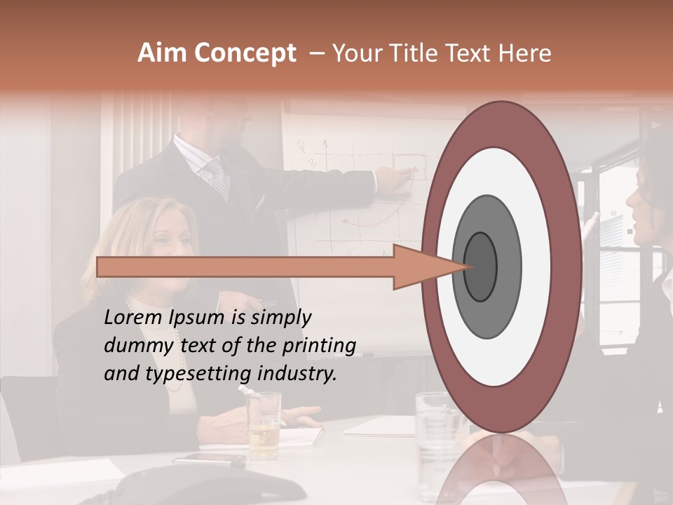 Business People In A Presentation PowerPoint Template