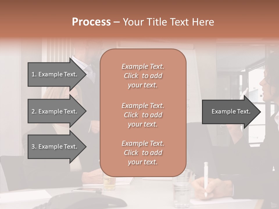 Business People In A Presentation PowerPoint Template