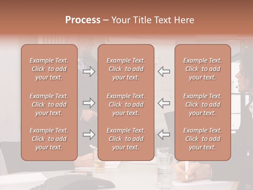 Business People In A Presentation PowerPoint Template