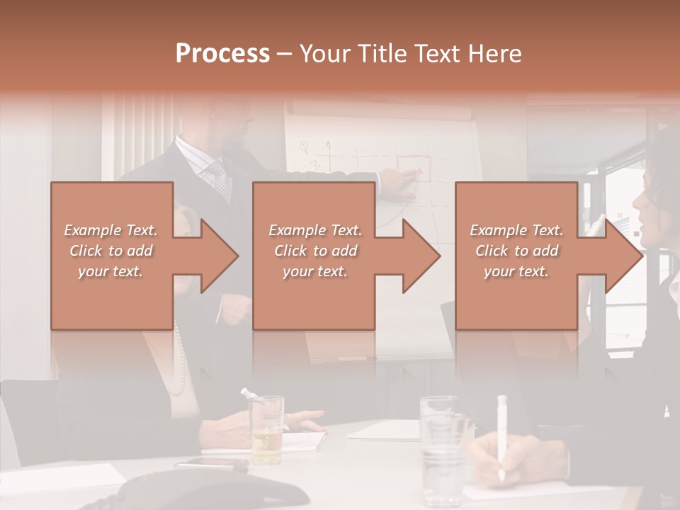 Business People In A Presentation PowerPoint Template