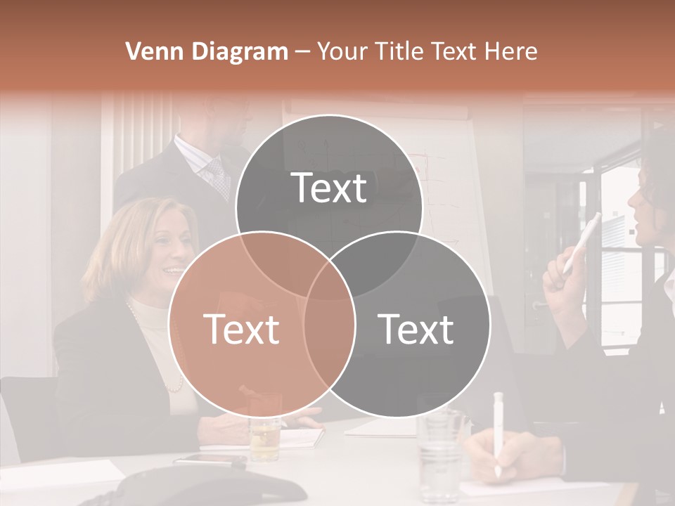 Business People In A Presentation PowerPoint Template