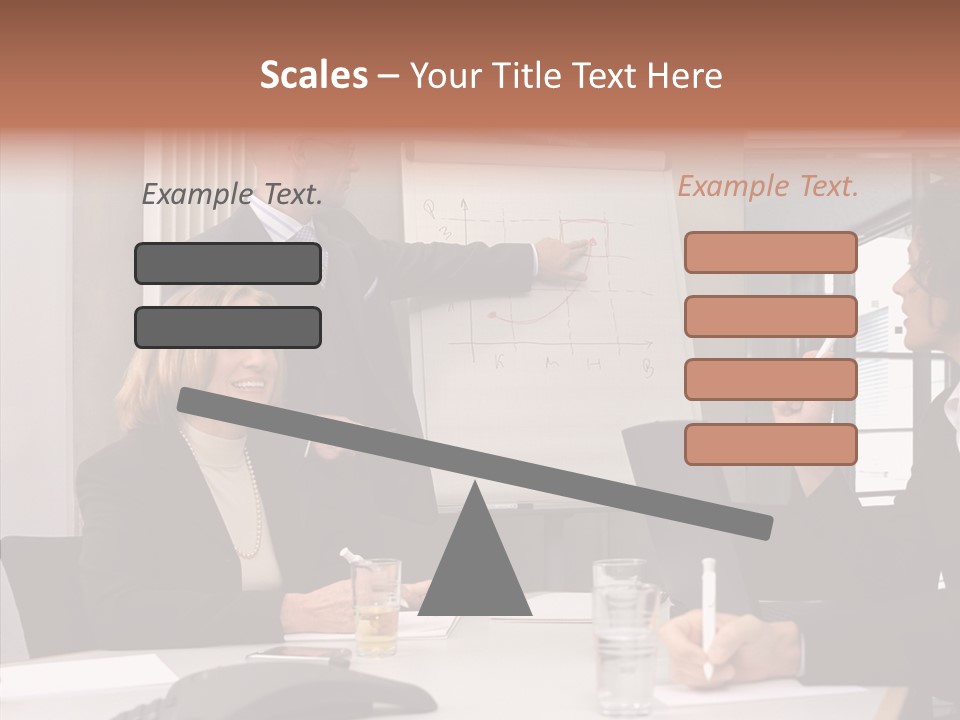 Business People In A Presentation PowerPoint Template