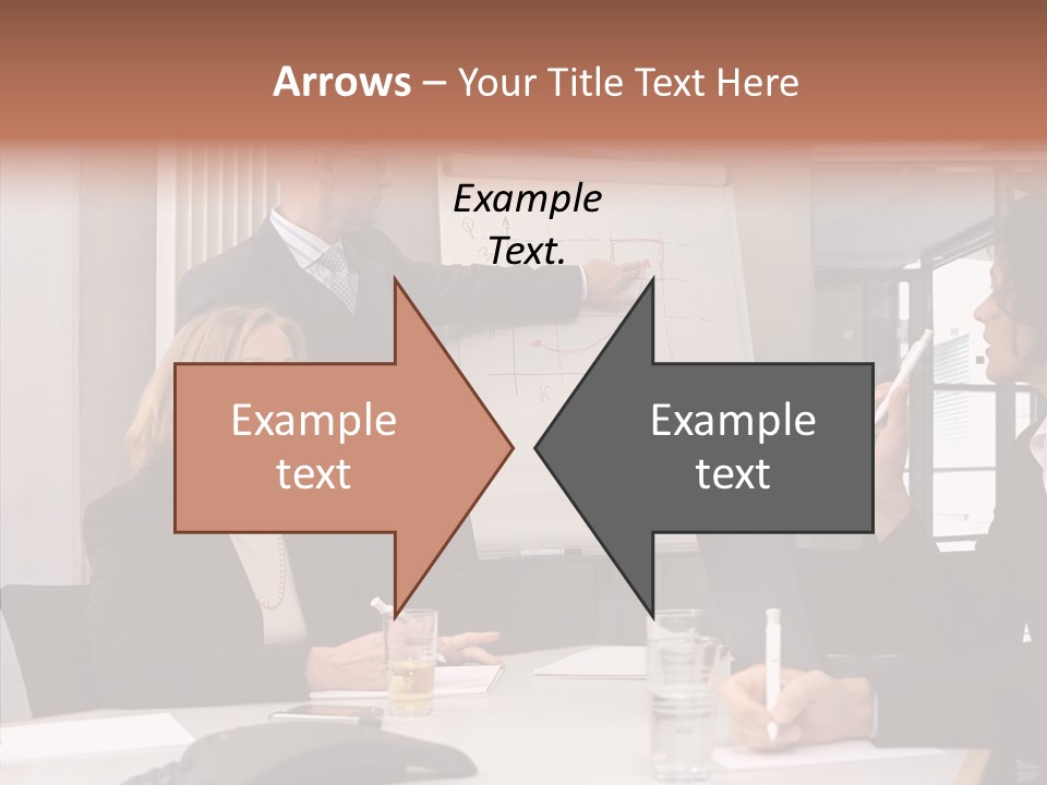Business People In A Presentation PowerPoint Template