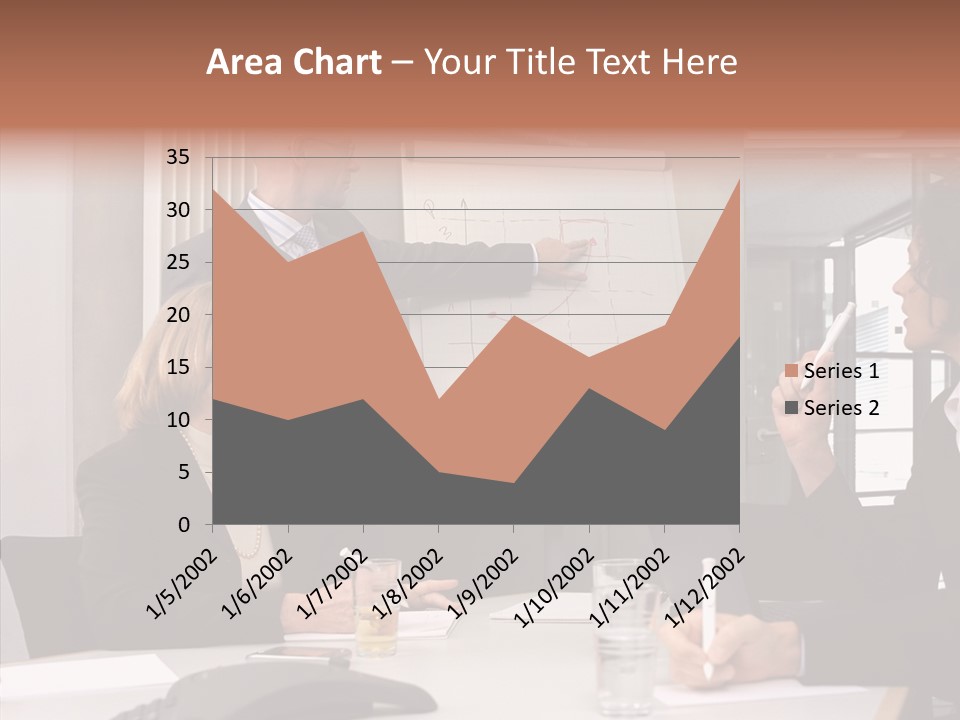 Business People In A Presentation PowerPoint Template