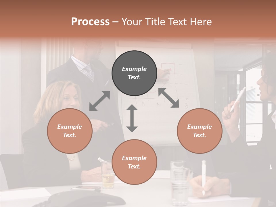 Business People In A Presentation PowerPoint Template