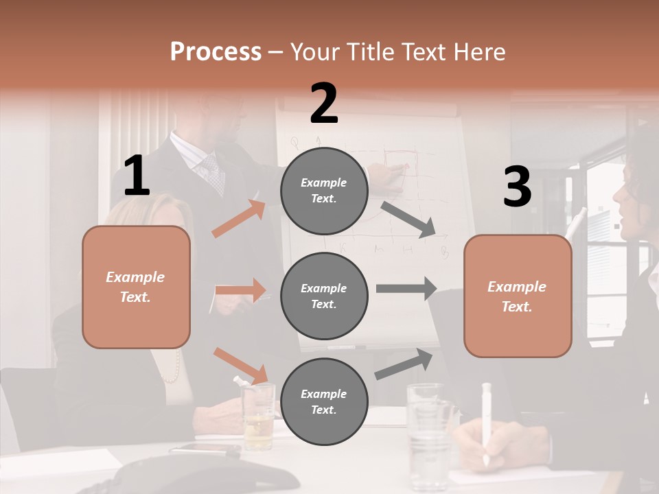 Business People In A Presentation PowerPoint Template