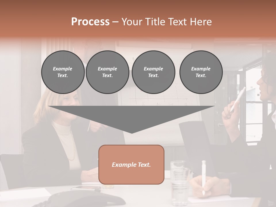Business People In A Presentation PowerPoint Template