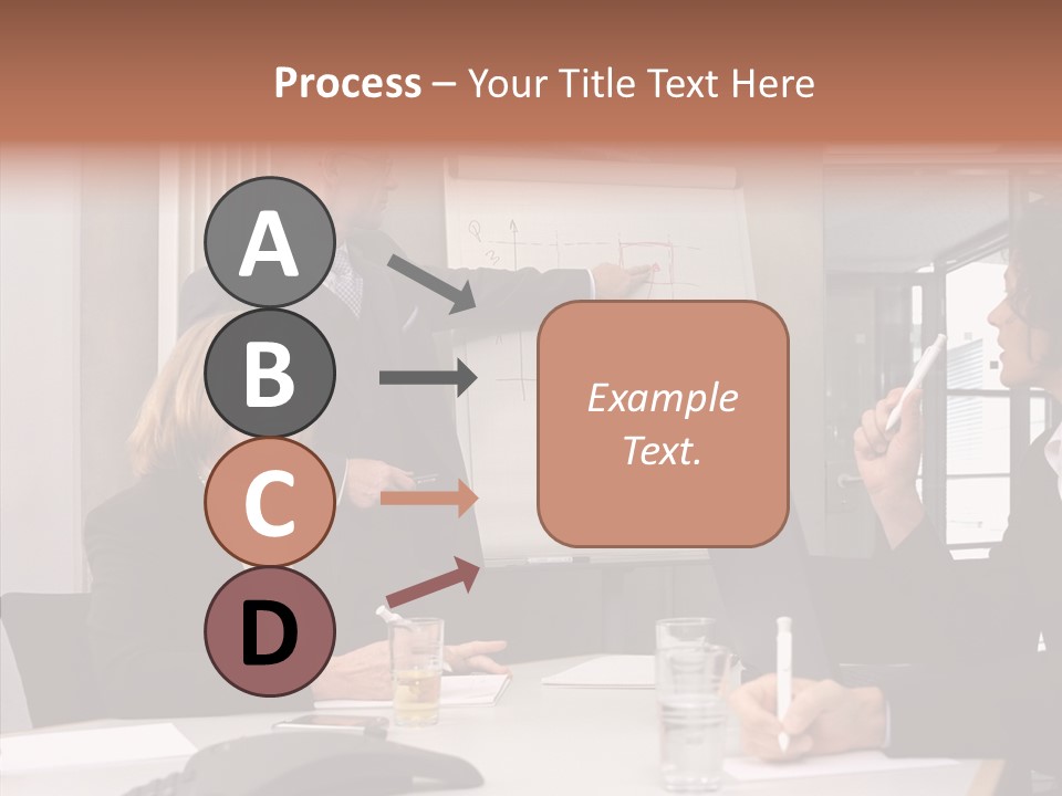 Business People In A Presentation PowerPoint Template