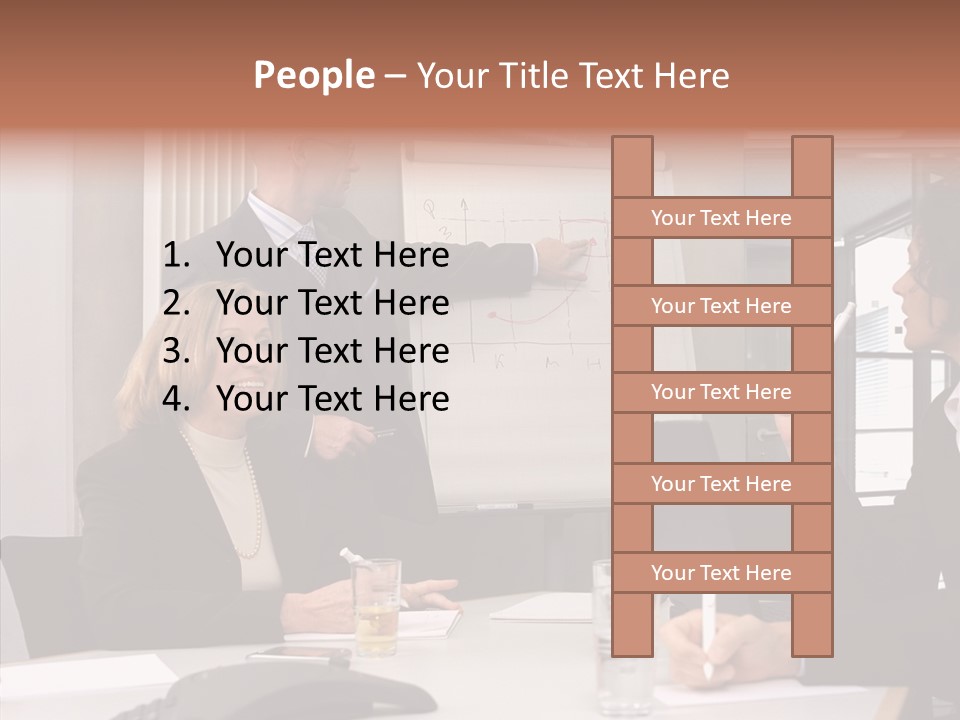 Business People In A Presentation PowerPoint Template