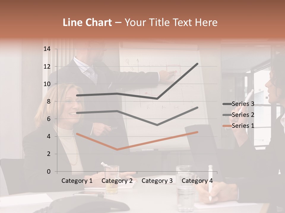 Business People In A Presentation PowerPoint Template