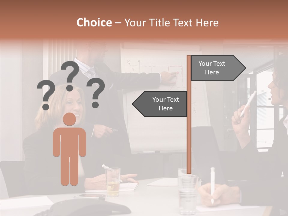 Business People In A Presentation PowerPoint Template