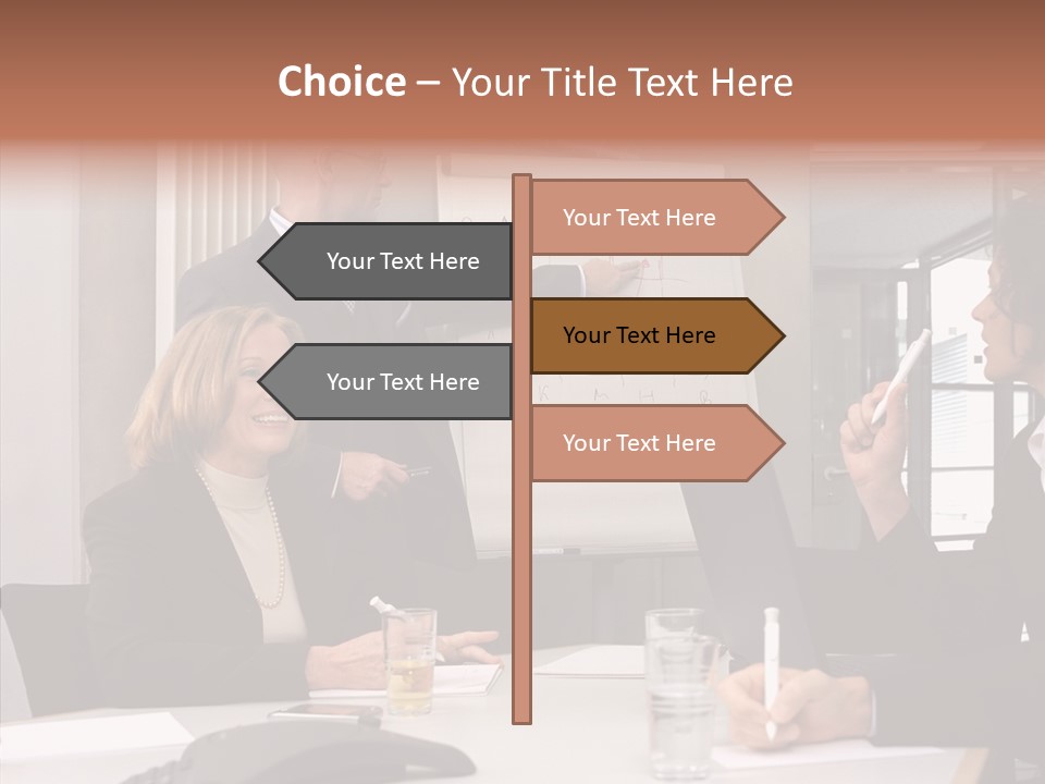 Business People In A Presentation PowerPoint Template