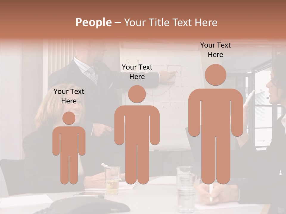 Business People In A Presentation PowerPoint Template