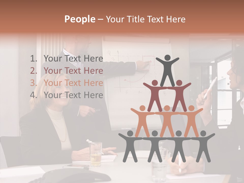 Business People In A Presentation PowerPoint Template