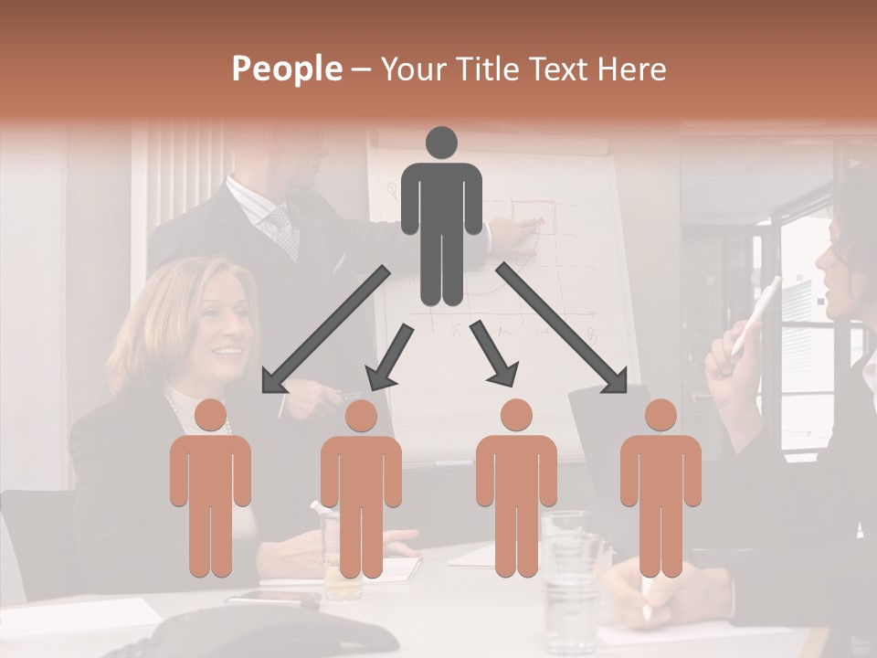 Business People In A Presentation PowerPoint Template