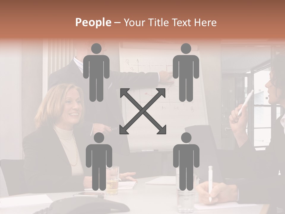 Business People In A Presentation PowerPoint Template