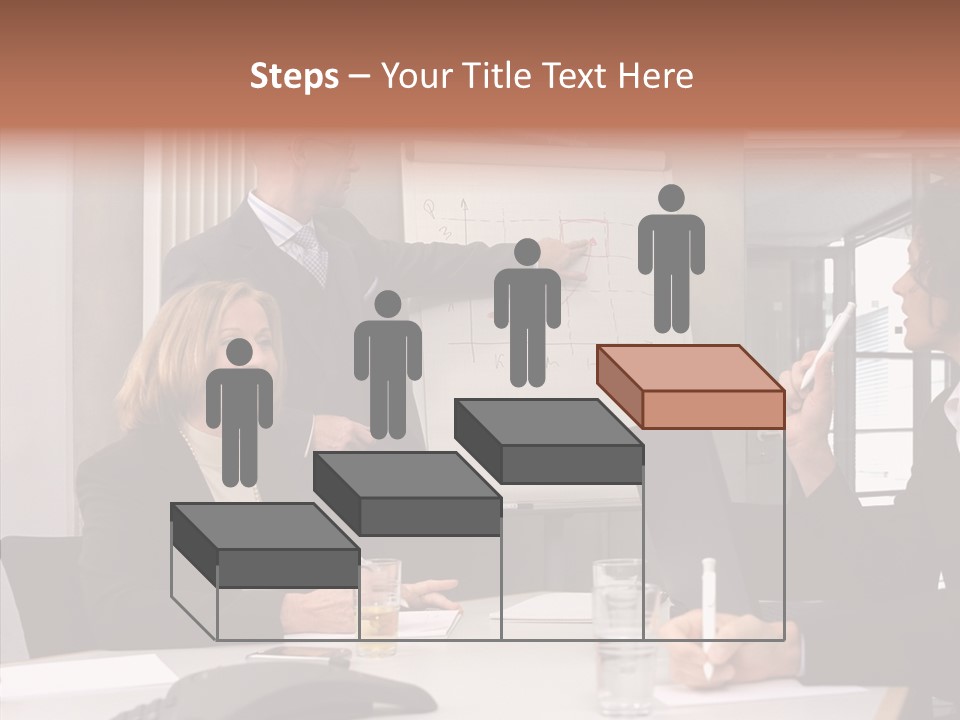 Business People In A Presentation PowerPoint Template