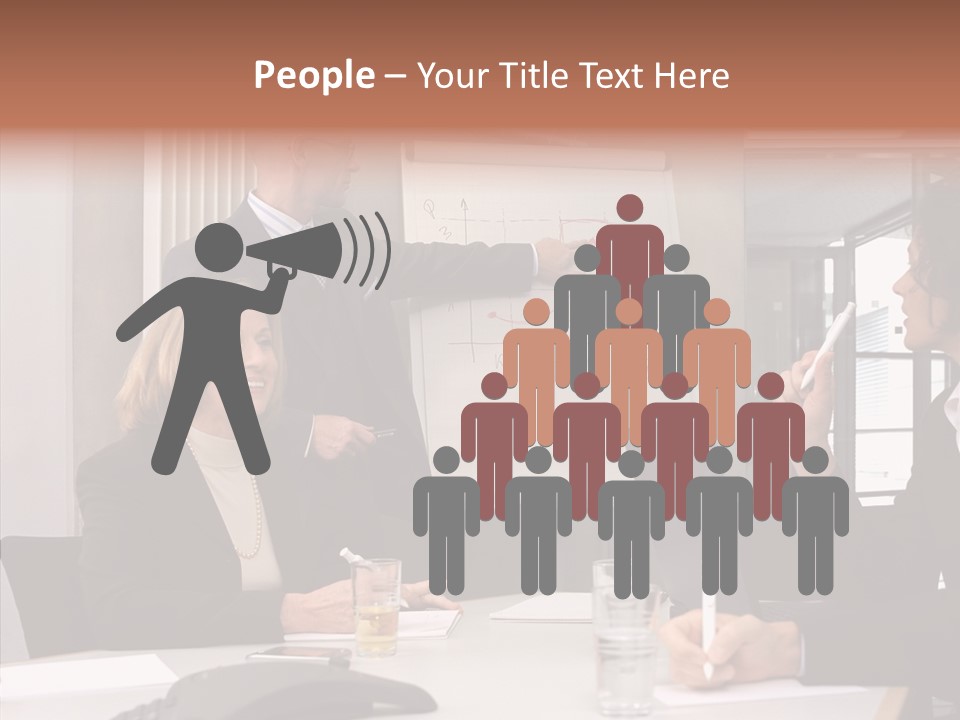 Business People In A Presentation PowerPoint Template