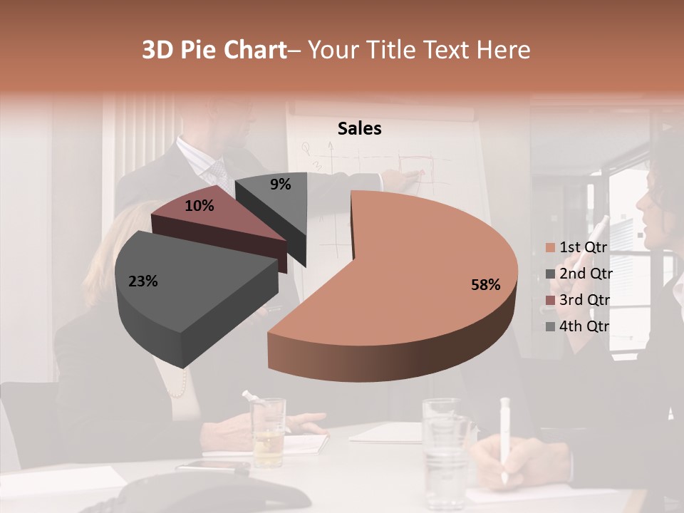 Business People In A Presentation PowerPoint Template