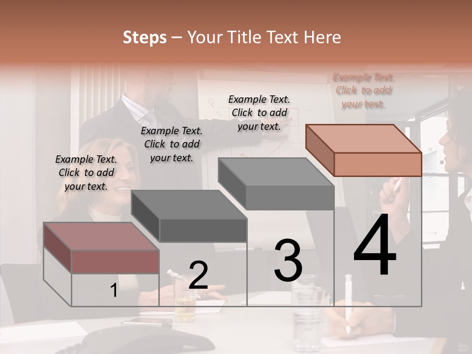 Business People In A Presentation PowerPoint Template
