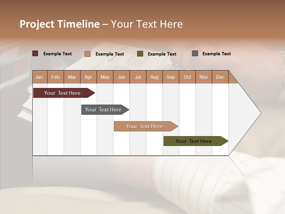 Business People On An Aeroplane PowerPoint Template