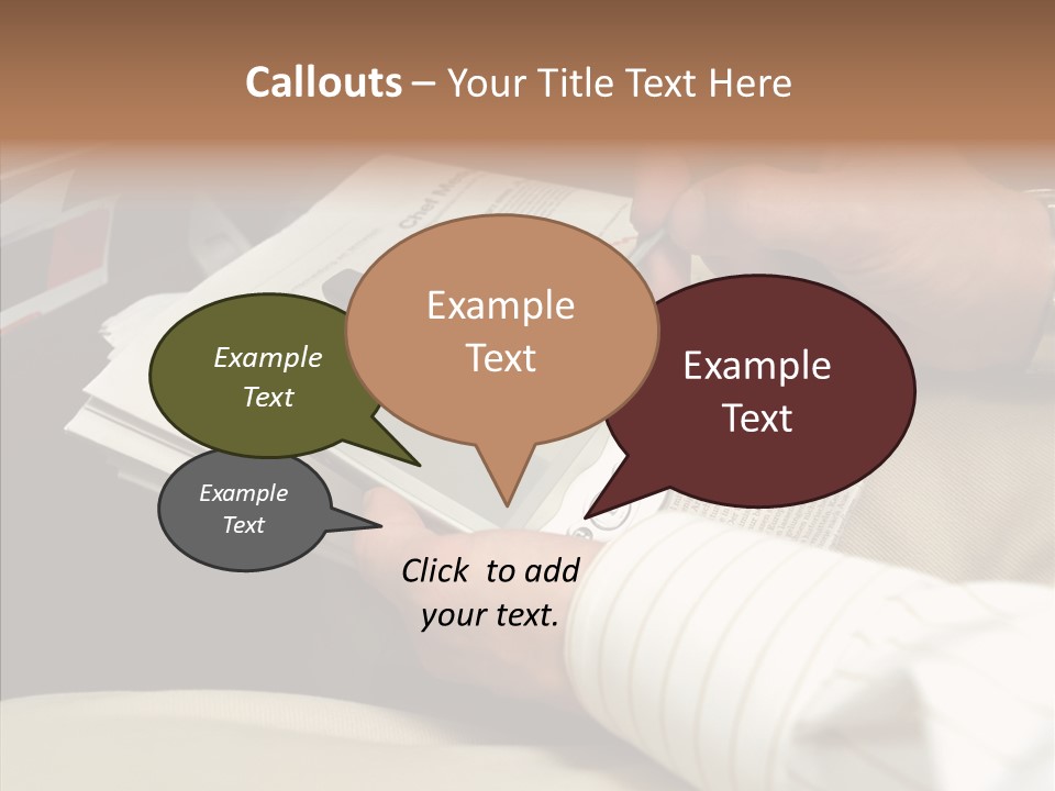 Business People On An Aeroplane PowerPoint Template