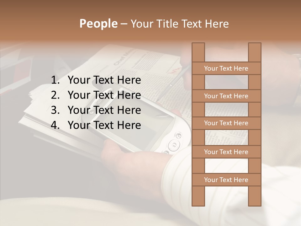 Business People On An Aeroplane PowerPoint Template