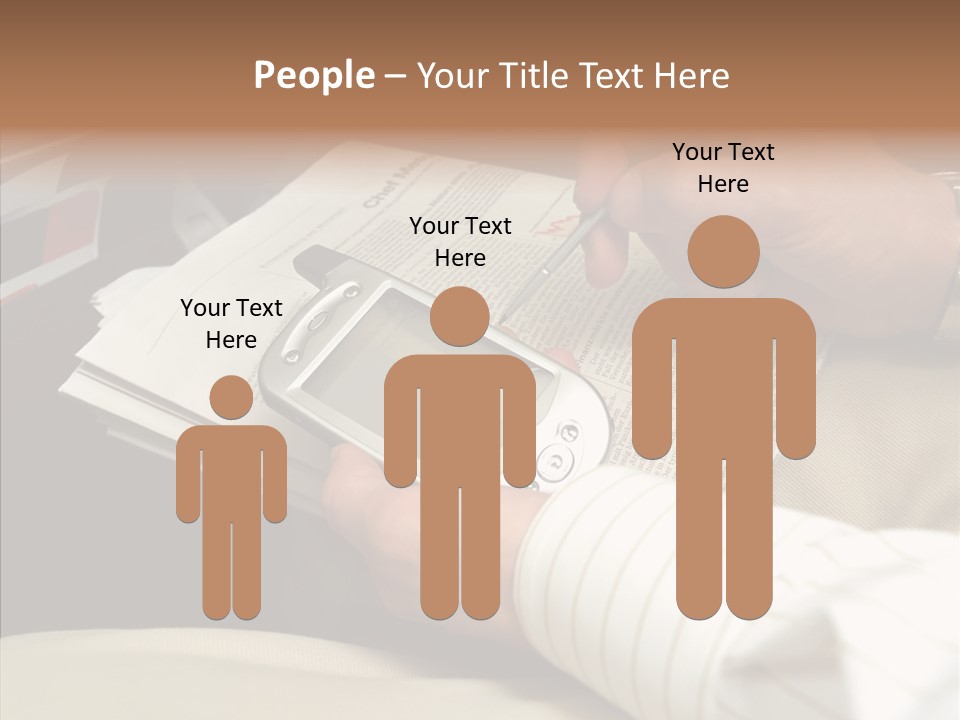 Business People On An Aeroplane PowerPoint Template