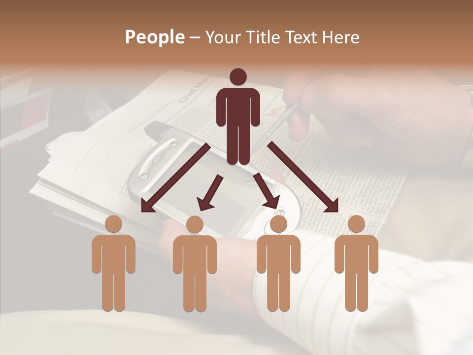 Business People On An Aeroplane PowerPoint Template