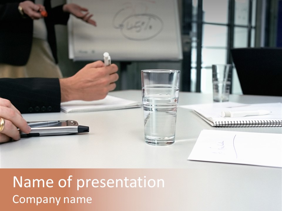 Businesswoman Giving Presentation PowerPoint Template