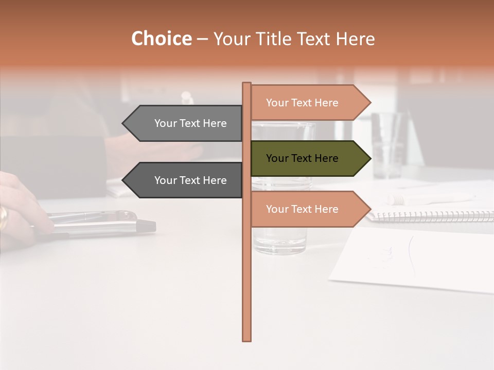 Businesswoman Giving Presentation PowerPoint Template