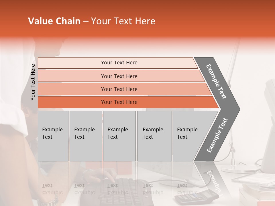 Office Workers Looking At Computer Monitor PowerPoint Template