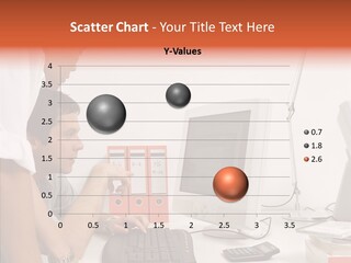 Office Workers Looking At Computer Monitor PowerPoint Template