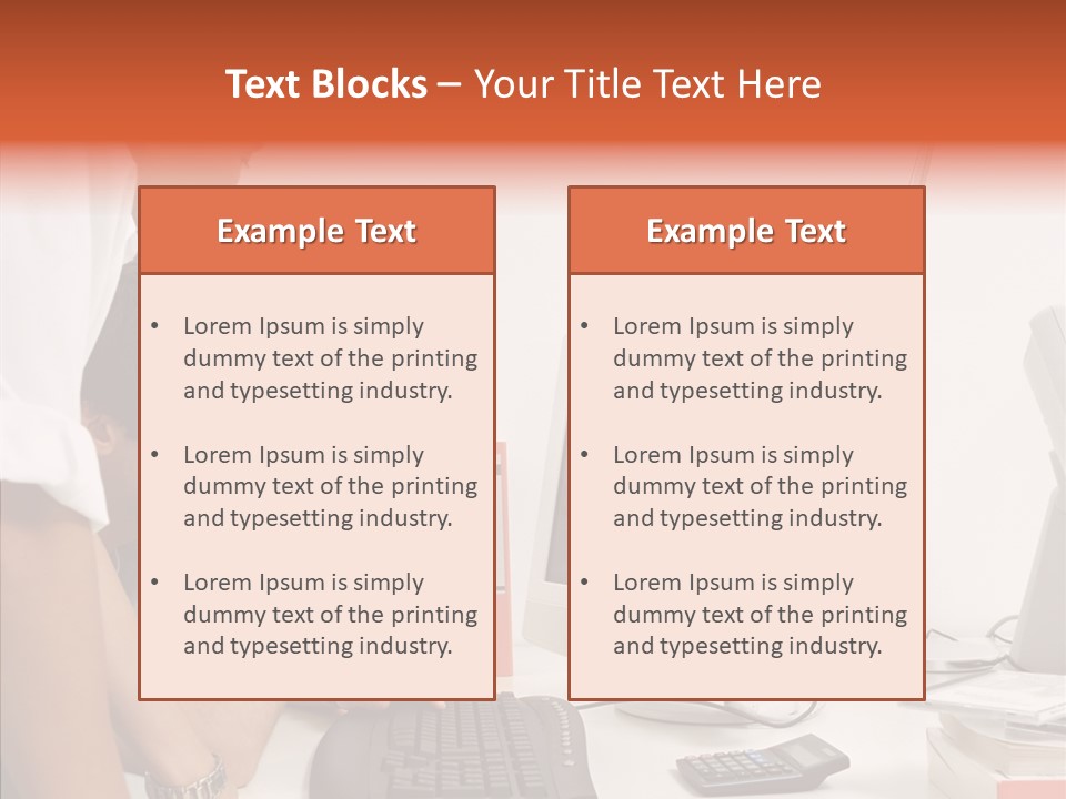 Office Workers Looking At Computer Monitor PowerPoint Template