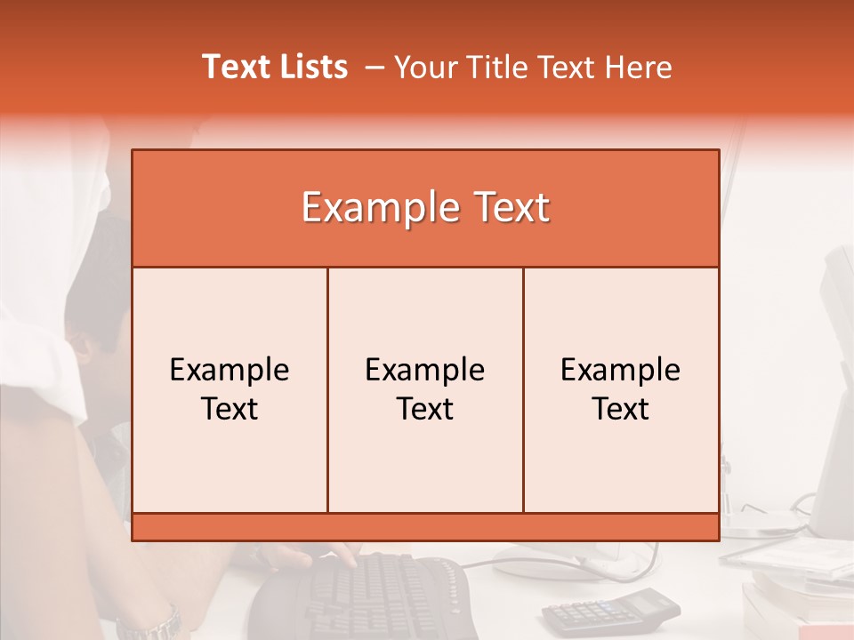Office Workers Looking At Computer Monitor PowerPoint Template