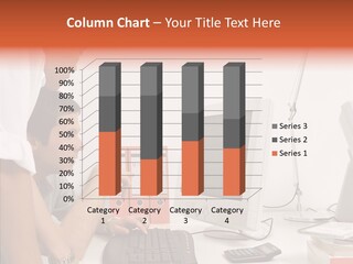 Office Workers Looking At Computer Monitor PowerPoint Template