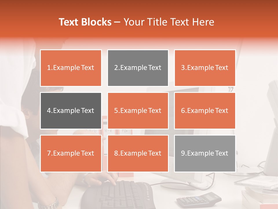 Office Workers Looking At Computer Monitor PowerPoint Template