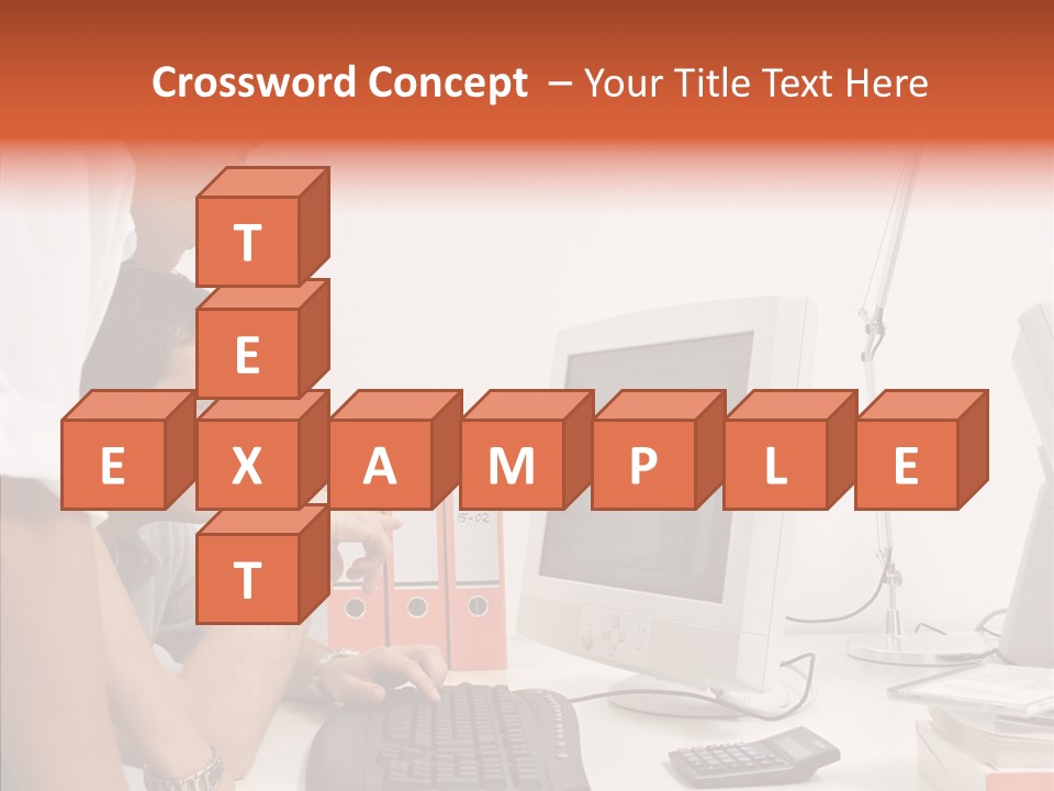 Office Workers Looking At Computer Monitor PowerPoint Template