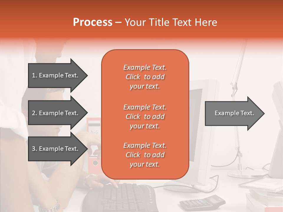 Office Workers Looking At Computer Monitor PowerPoint Template