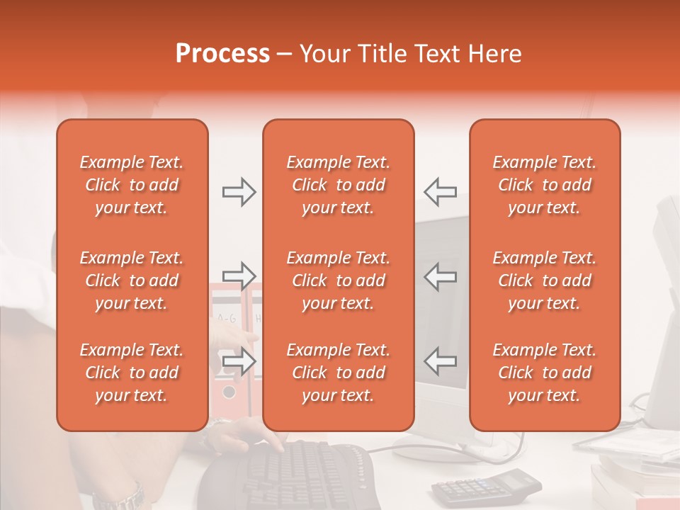 Office Workers Looking At Computer Monitor PowerPoint Template