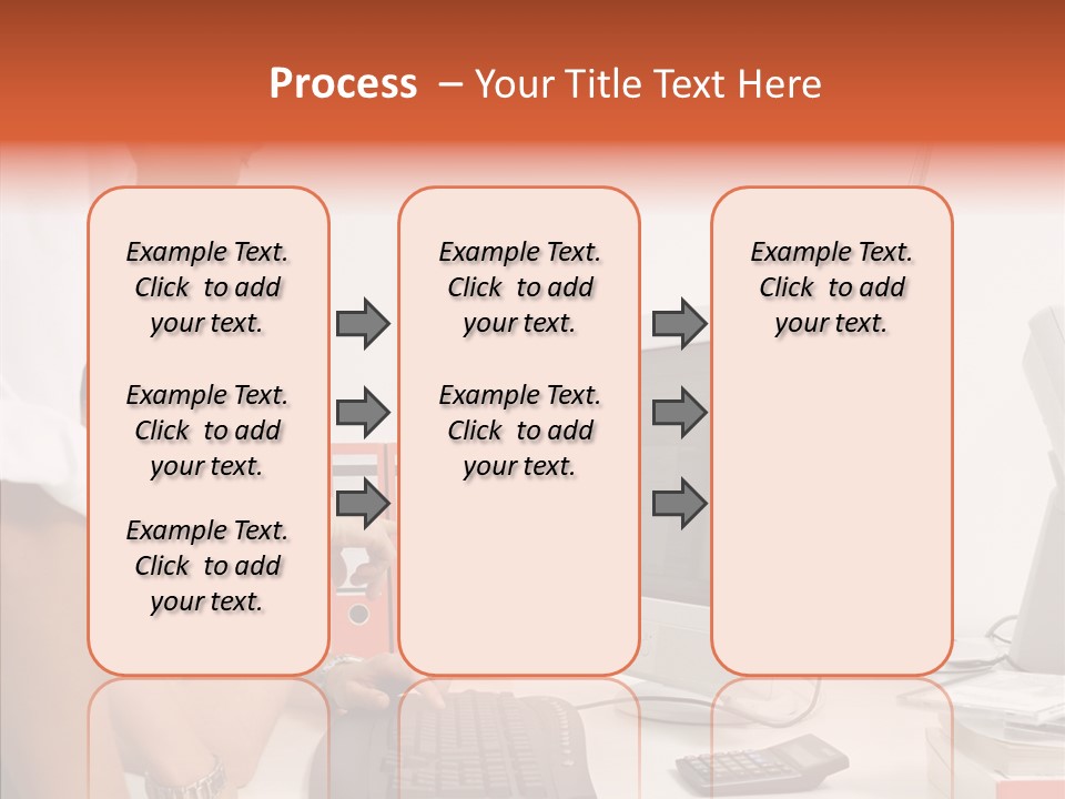 Office Workers Looking At Computer Monitor PowerPoint Template