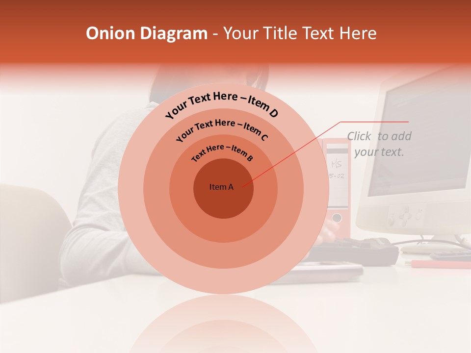 Businesswoman Using Computer PowerPoint Template