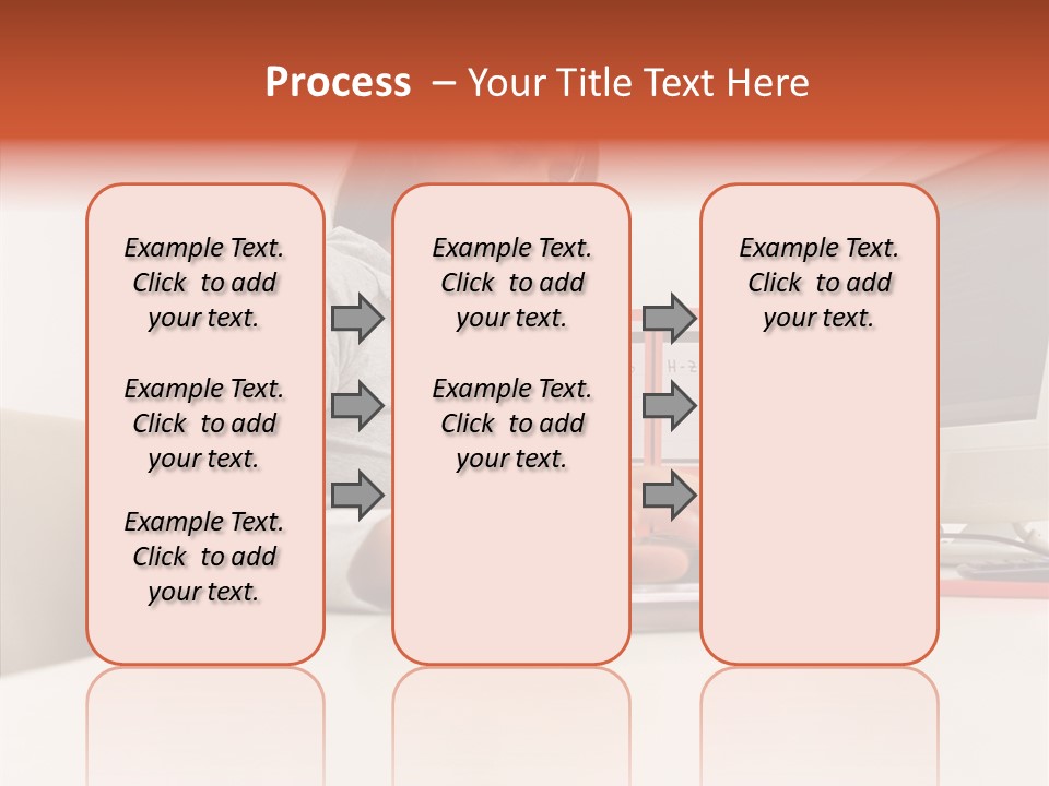 Businesswoman Using Computer PowerPoint Template
