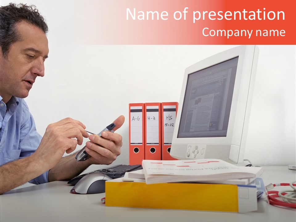 Manager Solves Tasks PowerPoint Template