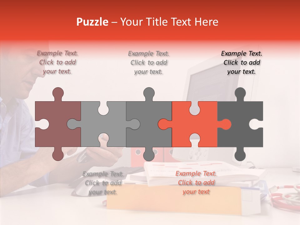 Manager Solves Tasks PowerPoint Template
