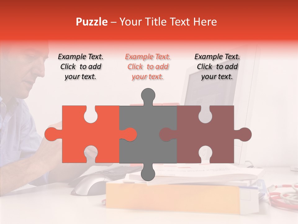 Manager Solves Tasks PowerPoint Template