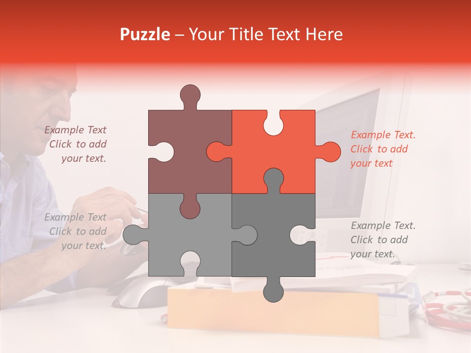 Manager Solves Tasks PowerPoint Template