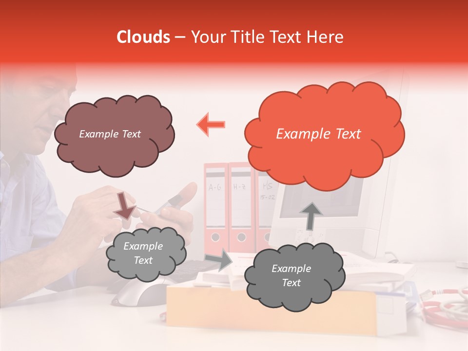 Manager Solves Tasks PowerPoint Template