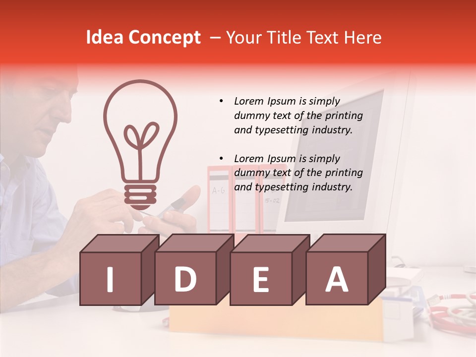 Manager Solves Tasks PowerPoint Template